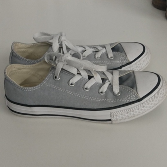 CONVERSE ALL ⭐ STAR Kid's Shoes Size 1 Gray with White - Picture 3 of 12